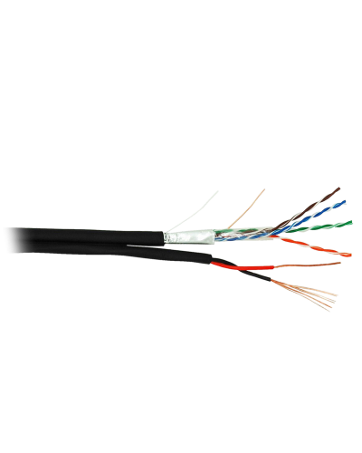 F/UTP 4pair, Cat5e, Out, PVC+PWR (EC-UF004-5E-PC075-PE-BK). Кабель «витая пара» (LAN) для структурированных систем связи. NETLAN в Камышине