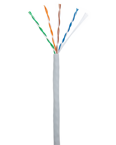 U/UTP 4pair, Cat5e, In, PVC (EC-UU004-5E-PVC-GY-1). Кабель «витая пара» (LAN) для структурированных систем связи. NETLAN в Камышине