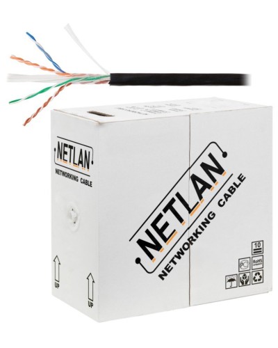 U/UTP 4pair, Cat6, Solid, Out, PE (EC-UU004-6-PE-BK). Кабель «витая пара» (LAN) для структурированных систем связи. NETLAN в Камышине