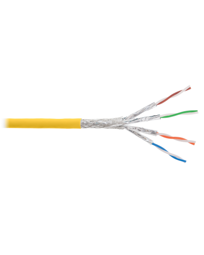 S/FTP, 4pair, Cat7a, Solid, In, LSZH (NKL 4375C-YL). Кабель «витая пара» (LAN) для структурированных систем связи. NIKOLAN в Камышине