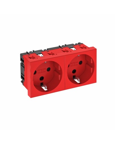 STD-D0 SRO2, (6120028). Розетка 0° двойная 2х2К+З, со шторками, 16А 250В красная. OBO Bettermann в Камышине