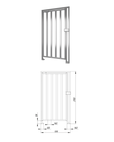 Praktika К-10-Н правая. Калитка полноростовая. OXGARD в Камышине