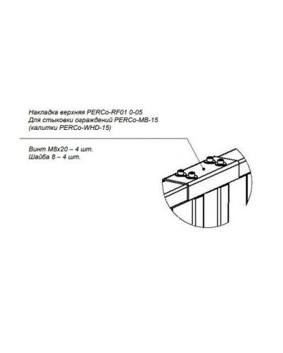 PERCo-RF01 0-05. Накладка верхняя. PERCo в Камышине