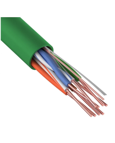 U/UTP, CAT 5e, нг(А)-LSLTx, 4х2х0,52мм, 24AWG, INDOOR, SOLID, зеленый, 305м REXANT (01-0061). Кабель «витая пара» (LAN) для структурированных систем связи. Rexant в Камышине