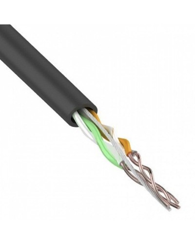 U/UTP, CAT 5e, PE, 2PR, 24AWG, OUTDOOR, SOLID, черный, 305м, REXANT (01-0025). Кабель «витая пара» (LAN) для структурированных систем связи. Rexant в Камышине
