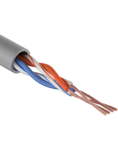 U/UTP, CAT 5e, PVC, 2PR, 24AWG, INDOOR, STRANDED, серый, 305м REXANT (01-0026). Кабель «витая пара» (LAN) для структурированных систем связи. Rexant в Камышине