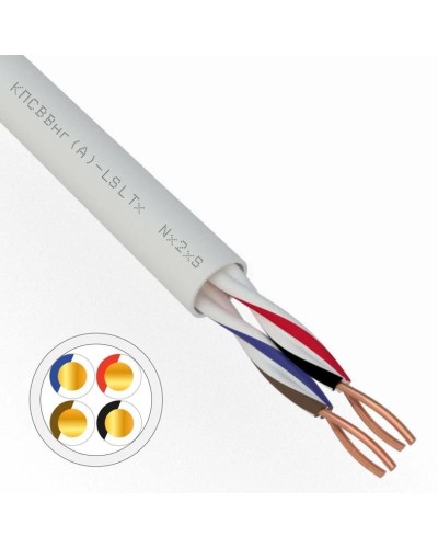 КПСВВнг(А)-LSLTx 2х2х0,5 REXANT (01-4875). Кабель для систем передачи данных пониженной пожароопасности c низким дымо- и газовыделением, с низкой токсичностью продуктов горения. Rexant в Камышине