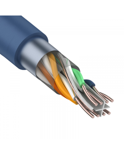 F/UTP, CAT 6, PVC, 4PR, 23AWG, INDOOR, SOLID, синий, 305 м, REXANT (01-0147). Кабель «витая пара» (LAN) для структурированных систем связи. Rexant в Камышине