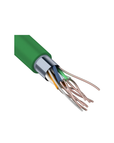 F/UTP, CAT 5e, нг(А)-LSLTx, 4х2х0,52мм, 24AWG, INDOOR, SOLID, зеленый, 305м REXANT (01-0161). Кабель «витая пара» (LAN) для структурированных систем связи. Rexant в Камышине