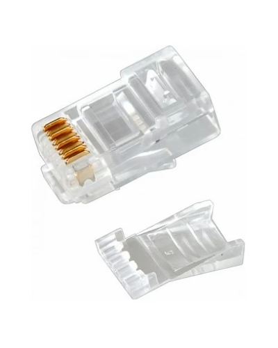 Разъем RJ-45(8P8C) под витую пару, UTP, CAT 6, с вставкой REXANT (05-1031). Разъем RJ-45. Rexant в Камышине