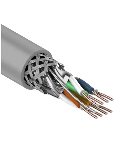 S/FTP, CAT 7, PVC, 4PR, 23AWG, INDOOR, SOLID, серый, 305 м, REXANT (01-0542). Кабель «витая пара» (LAN) для структурированных систем связи. Rexant в Камышине