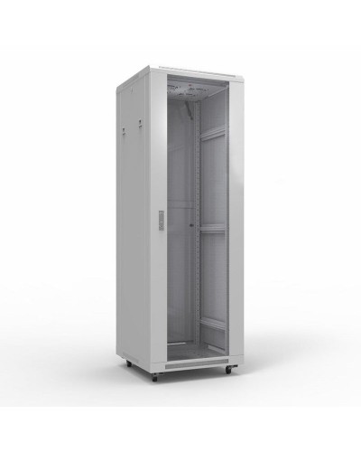 Шкаф телекоммуникационный 19 напольный 42U 600х800 мм, передняя дверь стекло, задняя дверь металл, RAL 7035 (состоит из 3 частей) (04-2306). Шкаф телекоммуникационный 19 напольный 42U. Rexant в Камышине