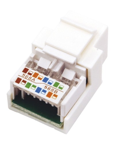 Модуль Keystone Jack RJ-45(8P8C), UTP, CAT 5e, тип 180 градусов, белый REXANT (03-1011). Модуль Keystone Jack. Rexant в Камышине