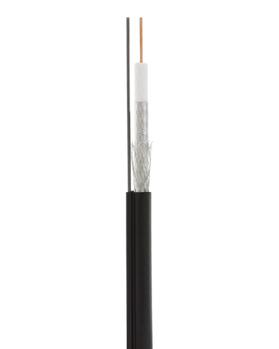 RG-11U, 75 Ом, CCS/Al/Al 83% + ТРОС*1 (бухта 305 м), черный OUTDOOR (01-3021). Кабель коаксиальный радиочастотный. Rexant в Камышине