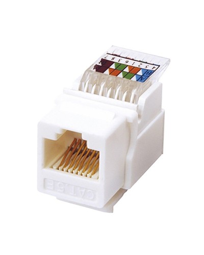 Модуль Keystone Jack RJ-45(8P8C), UTP, CAT 5e, тип 180 градусов, самозажимной, белый REXANT (03-1012): Модуль Keystone Jack в Камышине