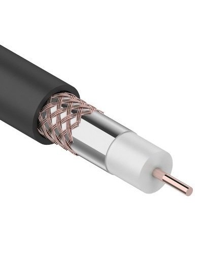RG-6U+Cu, 75 Ом, Cu/Al/Cu, 64%, 100м. OUTDOOR REXANT (01-2222). Кабель коаксиальный радиочастотный. Rexant в Камышине