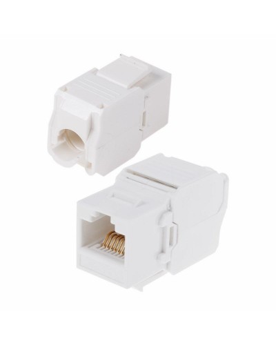 Модуль Keystone Jack RJ-45(8P8C) UTP, CAT 6, тип 180 градусов, самозажимной, белый REXANT (05-1052): Модуль Keystone Jack в Камышине