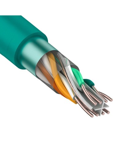 F/UTP, CAT 6, нг(А)-LSLTx, 4х2х0,575мм, 23AWG, INDOOR, SOLID, зеленый, 305м REXANT (01-0171). Кабель «витая пара» (LAN) для структурированных систем связи. Rexant в Камышине