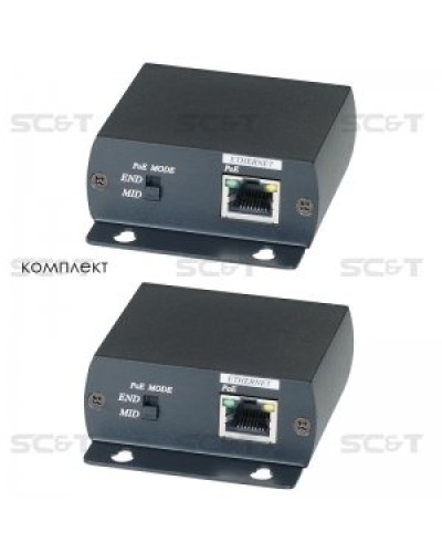 IP01P. Удлинитель Ethernet с PoE. SC&T в Камышине