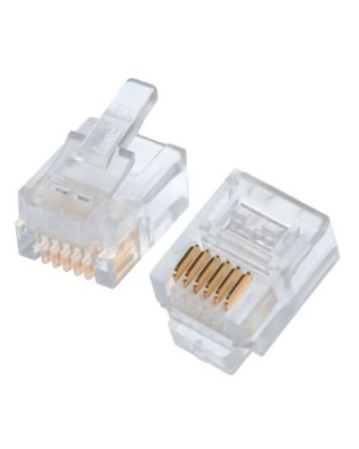 Коннекторы 6P6C (RJ-11) (100шт) (10-0228). Телефонный разъем 6P6C (RJ-11). SUPRLAN в Камышине
