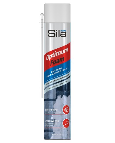 Пена монтажная SILA HOME OPTIMUM FOAM, всесезонная, 750 мл. Пена монтажная. Sila в Камышине