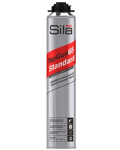 Пена монтажная Sila Pro TopGun 65 STANDARD, 850 мл. Пена монтажная профессиональная. Sila в Камышине