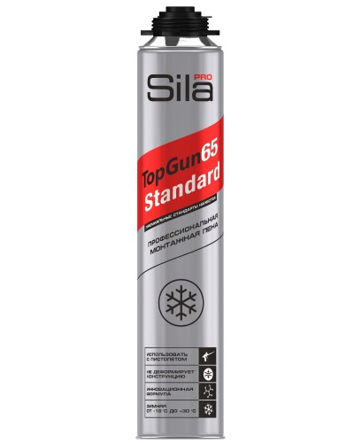 Пена монтажная Sila Pro TopGun 65 STANDARD winter, 850 мл. Пена монтажная профессиональная. Sila в Камышине