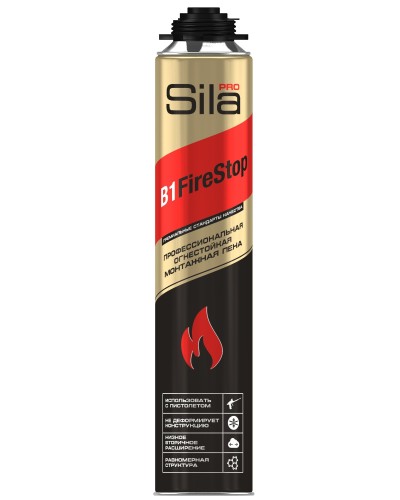 Пена огнестойкая Sila Pro B1 Firestop, 750 мл: Пена монтажная профессиональная в Камышине