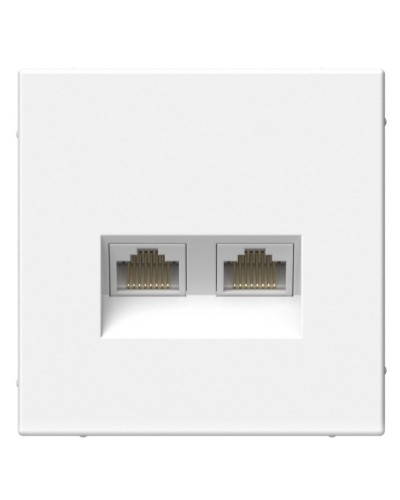 ArtGallery розетка двойная RJ45, кат. 6Е, скрытой установки, механизм, белый (GAL000188). Розетка компьютерная. Systeme Electric в Камышине