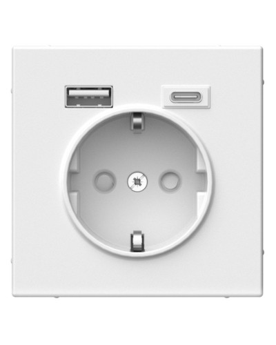 ArtGallery розетка 1-местная с USB тип-A+C, скрытой установки, механизм, белый (GAL000132). Розетка с USB. Systeme Electric в Камышине
