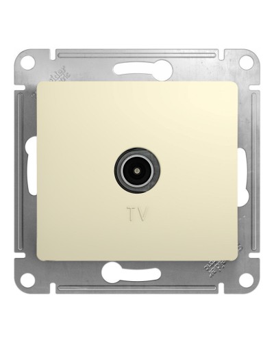 Glossa розетка TV антенна коннектор, 1-местная, скрытой установки, механизм, бежевый (GSL000293). Розетка TV антенна. Systeme Electric в Камышине