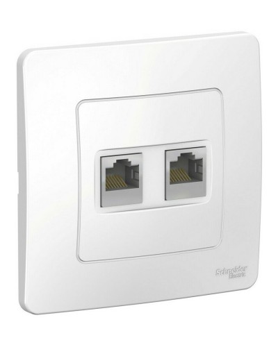 BLANCA розетка RJ45, 2-местная, кат. 5Е, скрытой установки, белый (BLNIS045451). Розетка компьютерная. Systeme Electric в Камышине