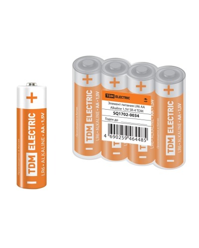 LR6 AA Alkaline 1,5V SR-4 TDM (SQ1702-0034). Элемент питания. TDM ЕLECTRIC в Камышине