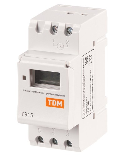 ТЭ15-1мин/7дн-16on/off-16А-DIN TDM (SQ1503-0005). Таймер электронный. TDM ЕLECTRIC в Камышине