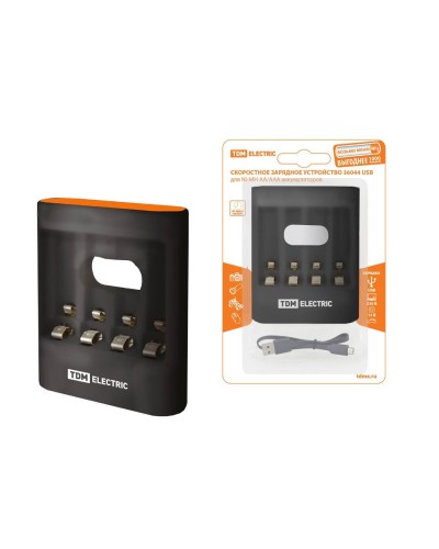 Зарядное устройство 36044 (3600mA 4слота АА/ААА 4 кан.USB) (SQ1702-0100). Зарядное устройство. TDM ЕLECTRIC в Камышине