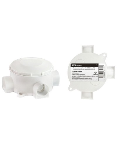 Распаячная коробка ОП D80х35мм, IP42, 3-х рожковая, белая TDM (SQ1401-4014). Распаячная коробка ОП. TDM ЕLECTRIC в Камышине