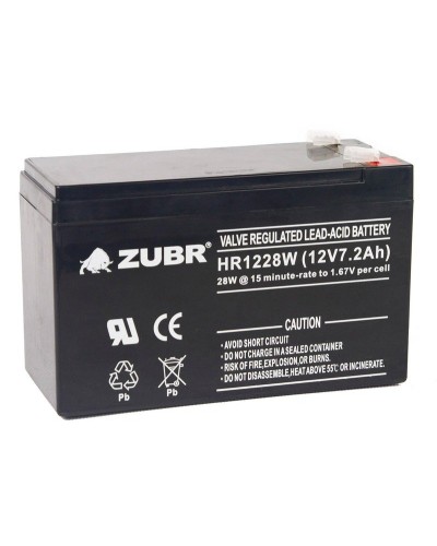 ZUBR HR 1228W (12V, 7,2Ah). Аккумулятор герметичный свинцово-кислотный. ZUBR в Камышине