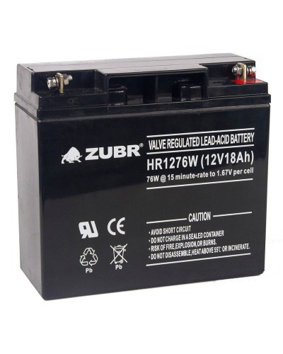 ZUBR HR 1276W (12V, 18Ah). Аккумулятор герметичный свинцово-кислотный. ZUBR в Камышине