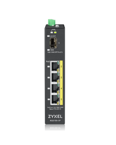 RGS100-5P-ZZ0101F. Промышленный PoE+ коммутатор. ZYXEL в Камышине