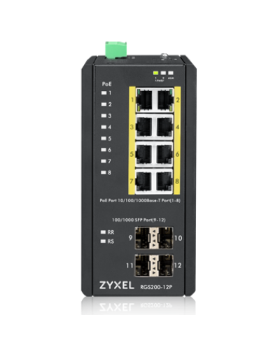 RGS200-12P-ZZ0101F. Промышленный L2 PoE+ коммутатор. ZYXEL в Камышине