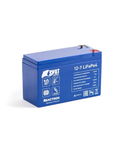 Skat i-Battery 12-7 LiFePo4 (645). Li-Ion аккумулятор. Бастион в Камышине