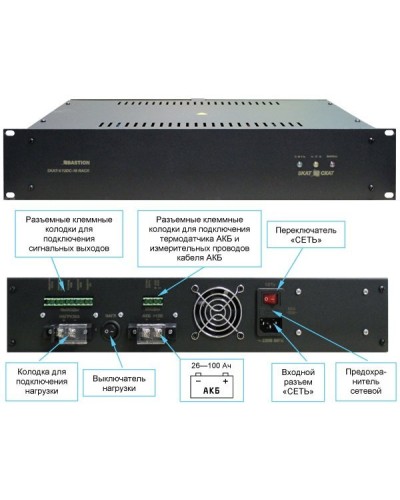SKAT -V.12DC-18 RACK (СКАТ ИБП-12/18-RACK) (2145). Источник вторичного электропитания резервированный. Бастион в Камышине