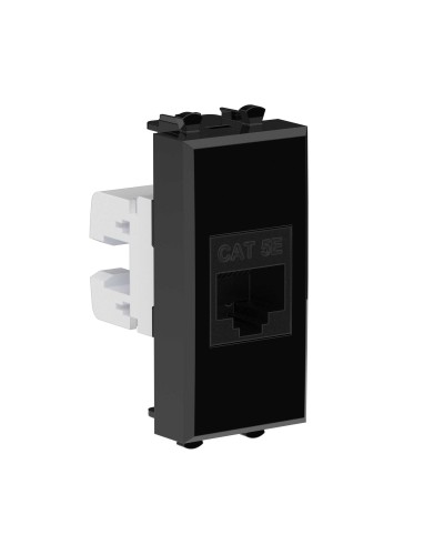 Розетка RJ-45, кат.5E, Avanti, 1 модуль, черный квадрат (4402661): Розетка компьютерная модульная в Камышине