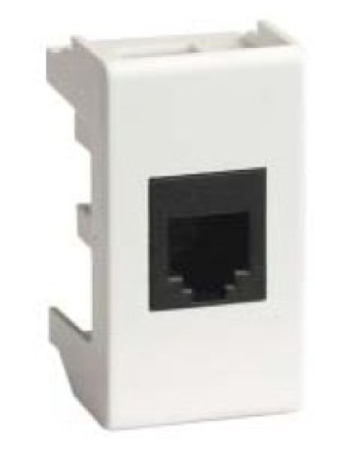 Розетка RJ-45 Viva 1 модуль белая (45048): Розетка компьютерная экранированная с одним разъёмом в Камышине