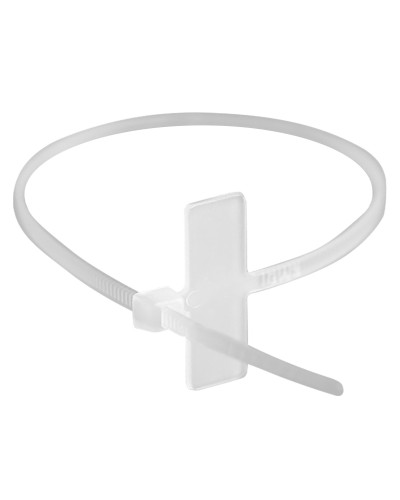 Хомут 2,5x100 белый (100шт) (252100SR-M): Хомут маркировочный, горизонтальная табличка под замком 24,5x7,8 в Камышине