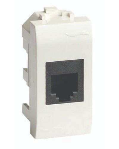 Розетка RJ-45 Brava 1 модуль слоновая кость (75457S): Розетка компьютерная с одним разъёмом в Камышине