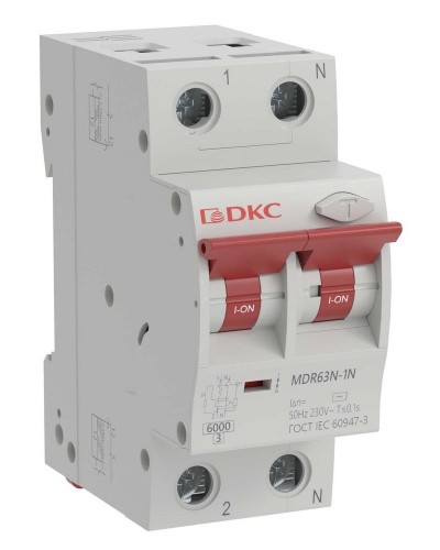 YON max MDR, 1P+N, 30mA, 10A, 6kA, А (MDR63N-1N2C10-A). Автоматический выключатель дифференциального тока. ДКС в Камышине