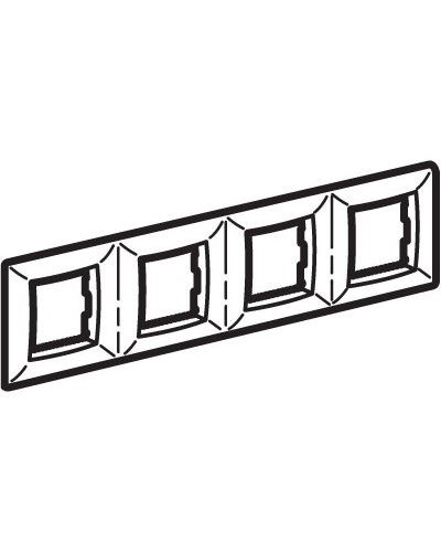 Рамка на 2+2+2+2 модуля (четырехместная), сл. кость (75014O): Рамка четырехместная, Brava в Камышине