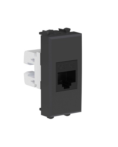 Розетка RJ-45, кат.5E, Avanti, 1 модуль, черный матовый (4412661): Розетка компьютерная модульная в Камышине