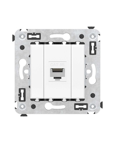 Розетка RJ-45 в стену, кат.5E, Avanti, одинарная, белое облако (4400663). Розетка компьютерная. ДКС в Камышине